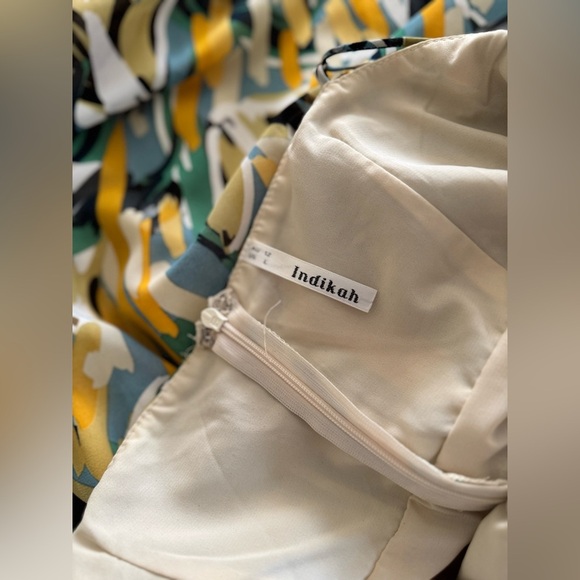 Indikah | Corset Maxi Ruffle Slip Dress - Size L - Picture 6 of 6